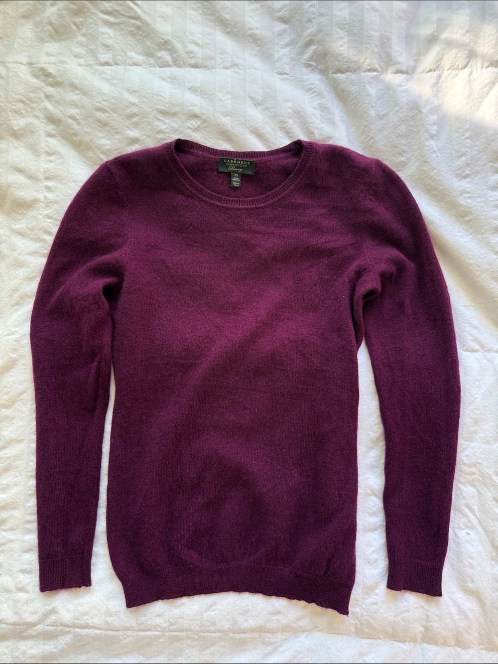 Charter Club Deep Plum Crewneck Sweater